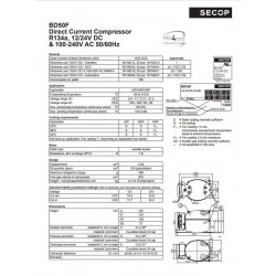 Compresor BD50F Danfoss 12/24